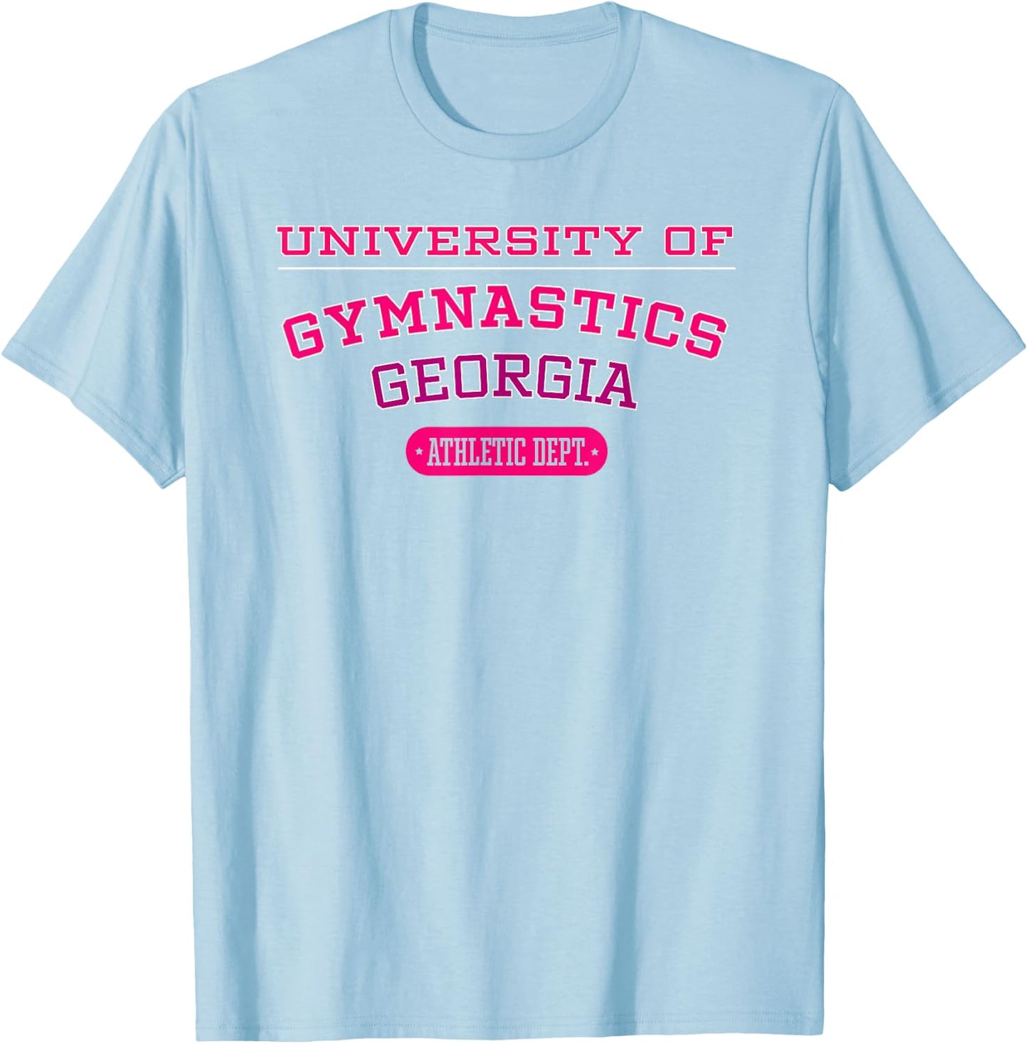 University of Gymnastics GEORGIA Athletic Dept. T-Shirt - T-Shirt | Light Blue