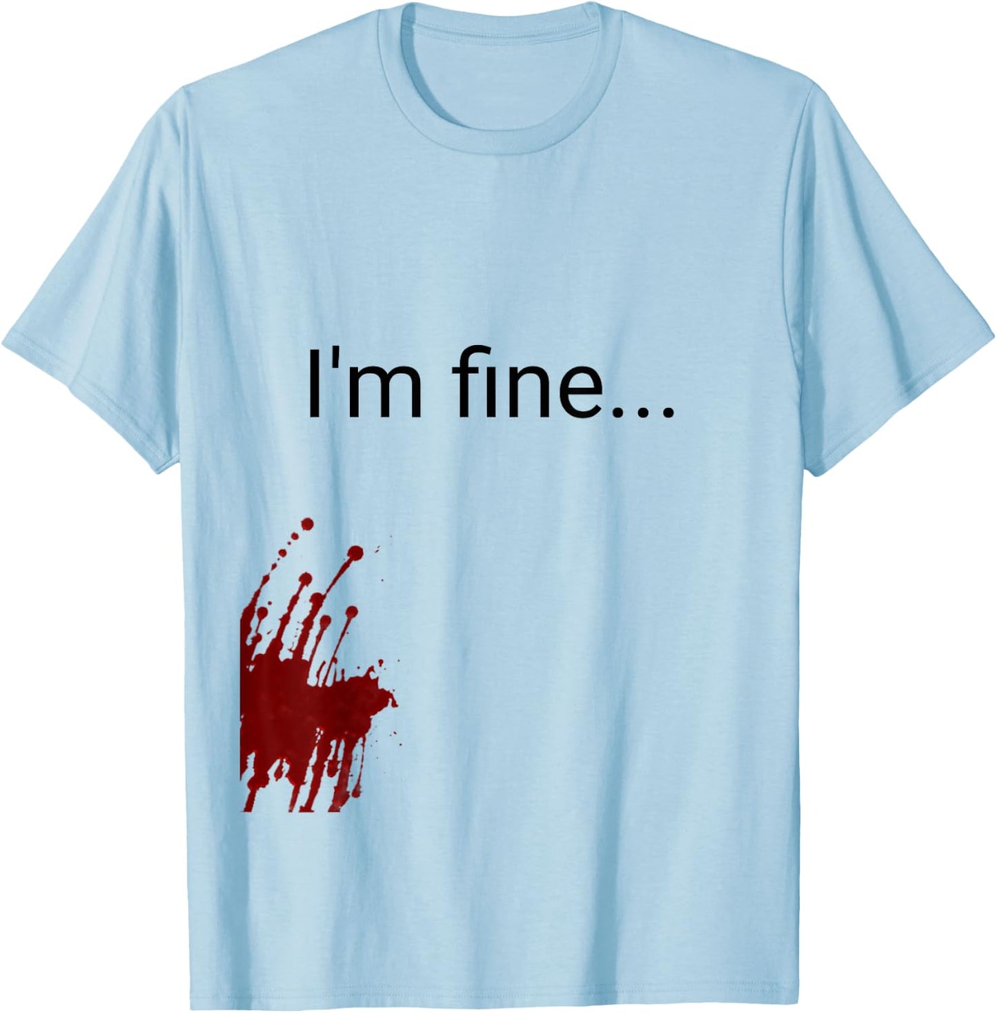Halloween Zombie victim costume t Shirt men women T-Shirt - T-Shirt | Light Blue