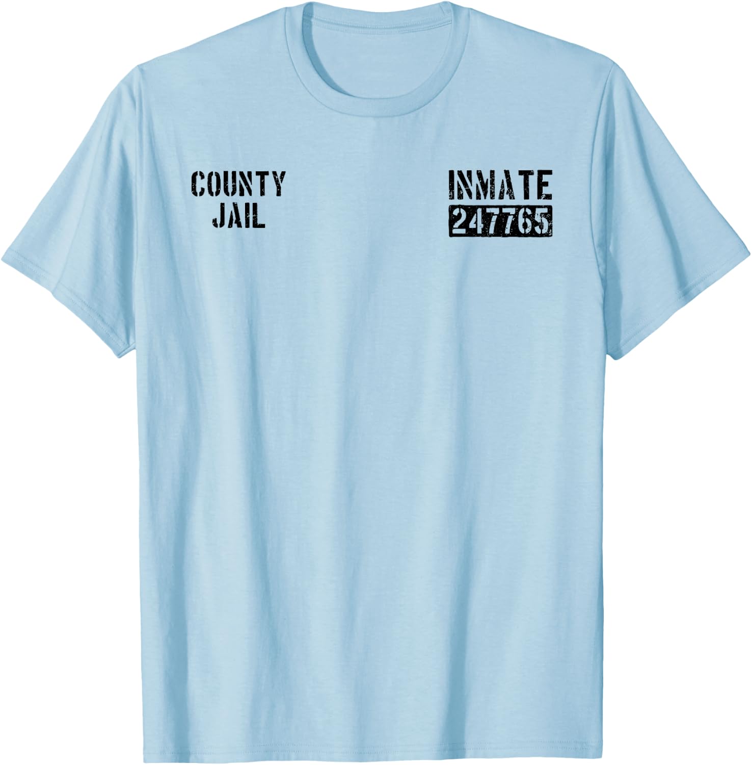 Inmate Of The Month Prisoner Costume Inmate County Jail T-Shirt - T-Shirt | Light Blue