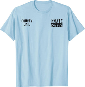 Inmate Of The Month Prisoner Costume Inmate County Jail T-Shirt - T-Shirt | Light Blue