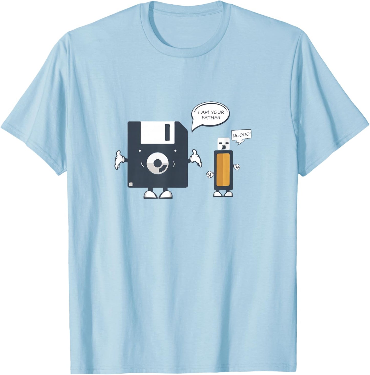 USB Floppy Disk I Am Your Father |Funny Nerd Geek T-Shirt - T-Shirt | Light Blue