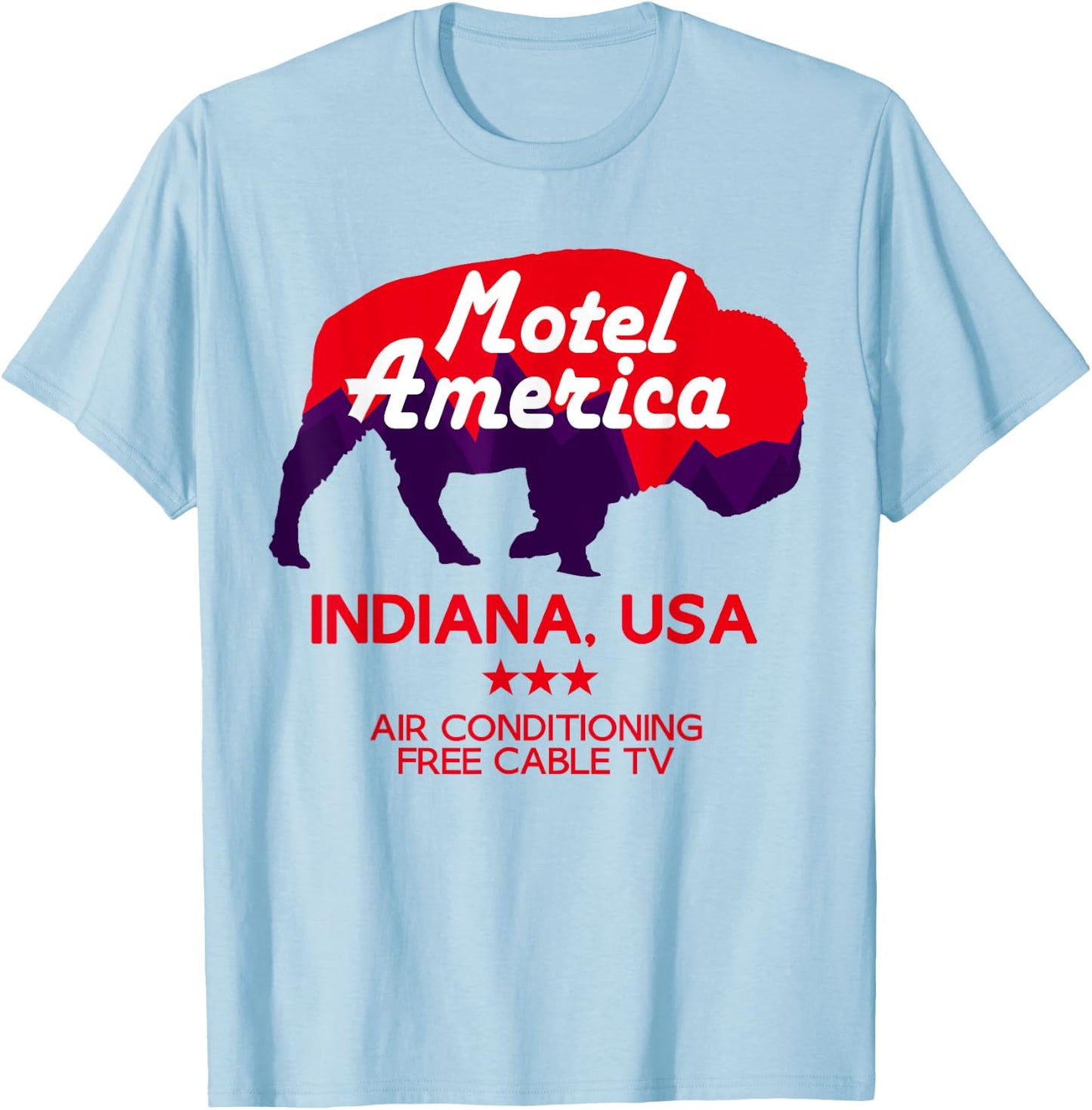 Motel America Novelty Shirt T-Shirt - T-Shirt | Light Blue