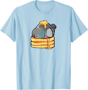 Pigeon Pancake (Common Pigeon) T-Shirt - T-Shirt | Light Blue