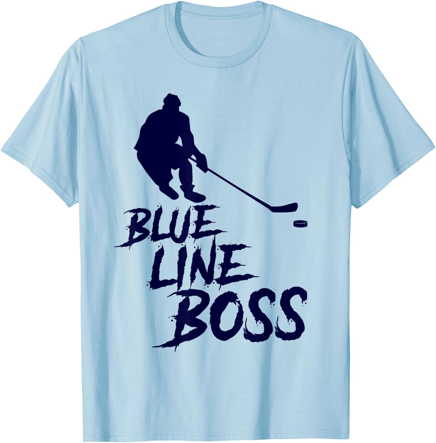 Ice Hockey Player Defensemen Youth - Blue Line Boss T-Shirt - T-Shirt | Light Blue