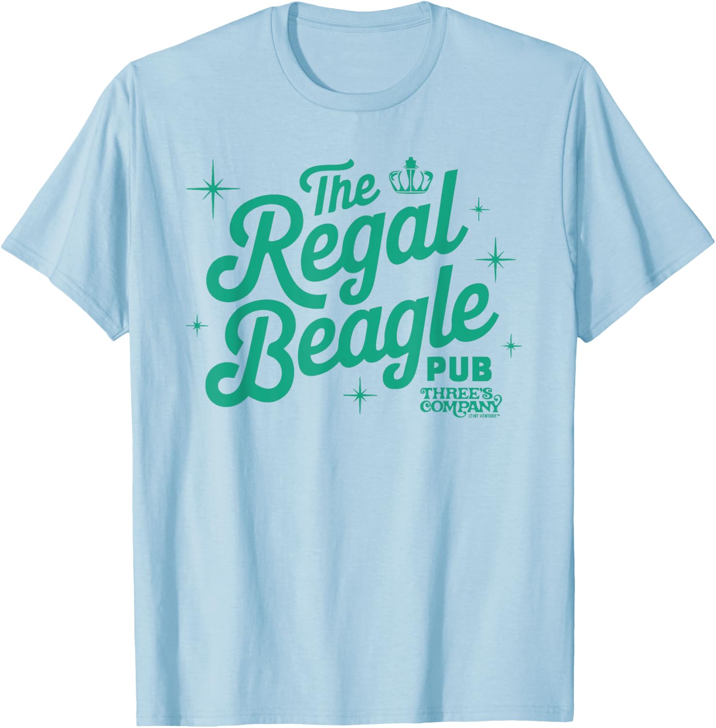 The Regal Beagle Pub Vintage Three's Company Logo T-Shirt - T-Shirt | Light Blue