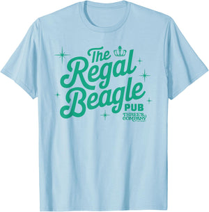 The Regal Beagle Pub Vintage Three's Company Logo T-Shirt - T-Shirt | Light Blue