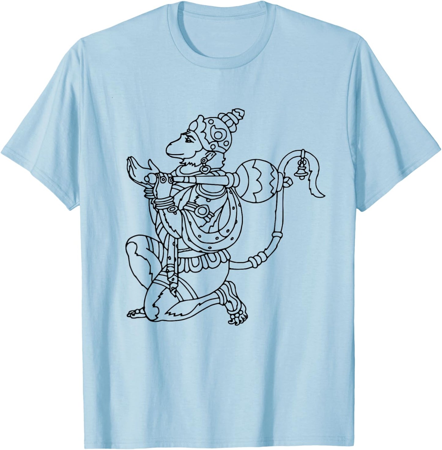 Be Good Boutique Hanuman Hindu God Hinduism Monkey Ramayana T-Shirt - T-Shirt | Light Blue
