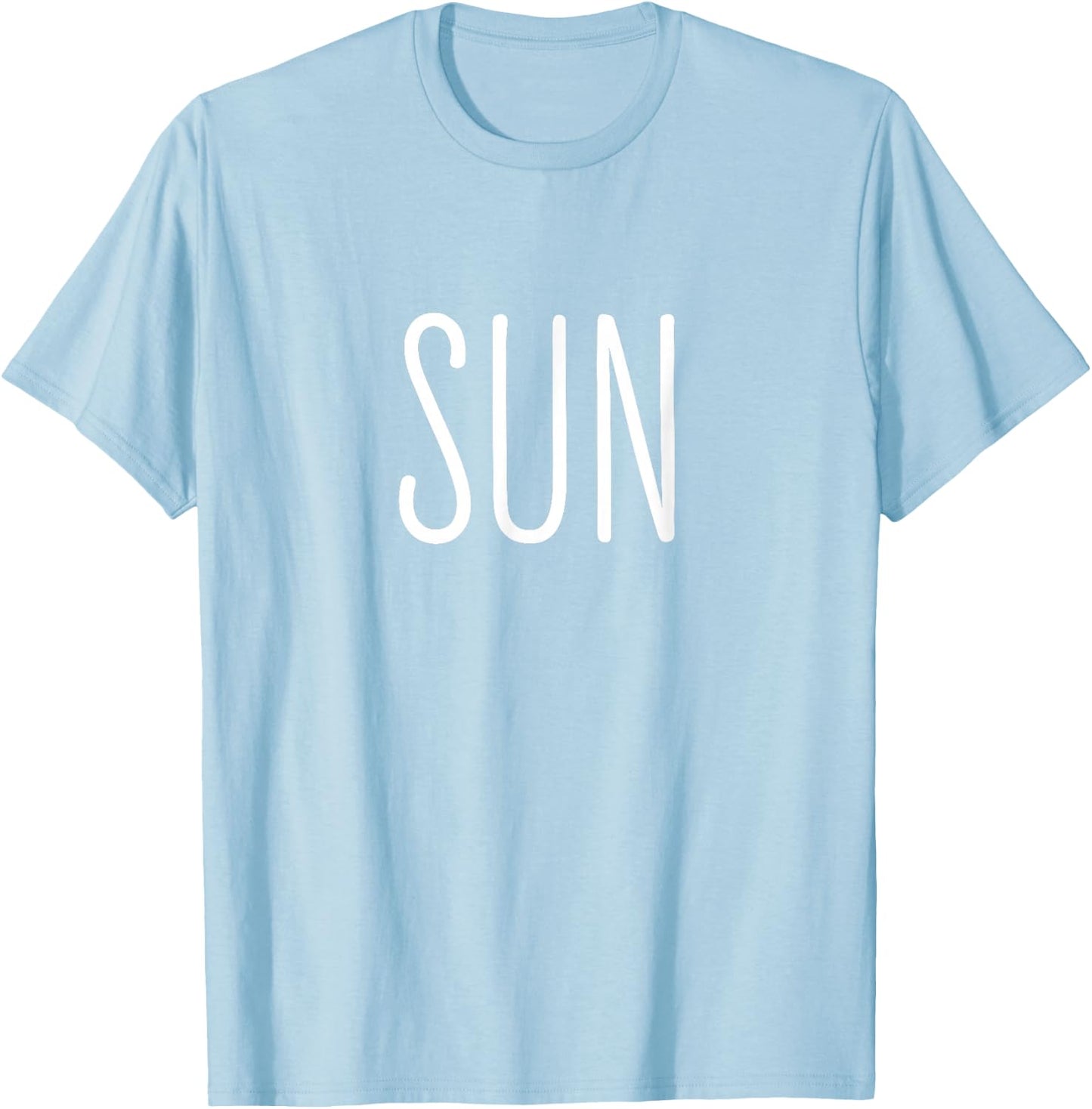 Funny US Solar Eclipse 2025 Sun Couples Costume Matching T-Shirt - T-Shirt | Light Blue