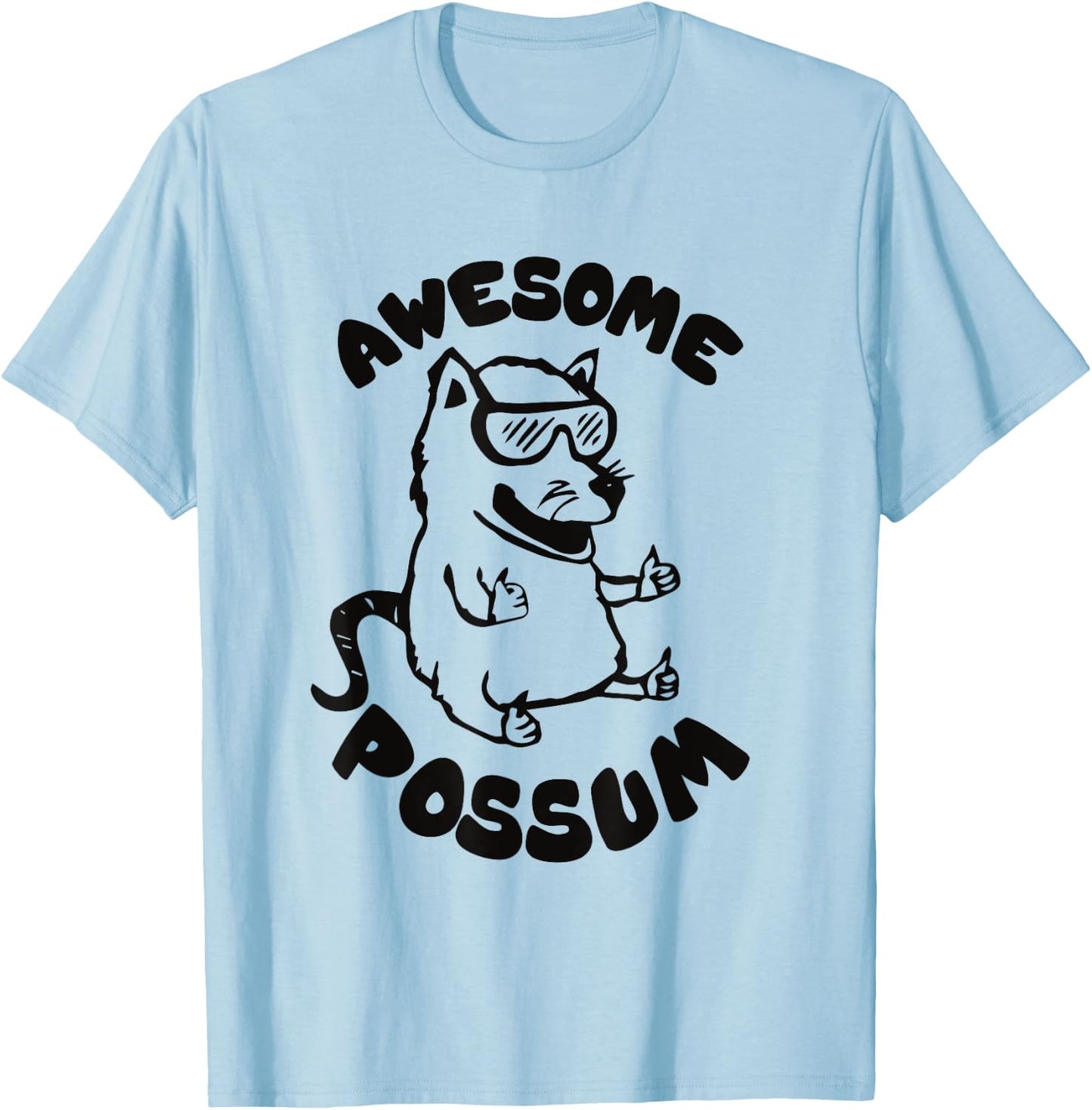 Awesome Possum Graphic - Funny Awesome Possum Shirt T-Shirt - T-Shirt | Light Blue