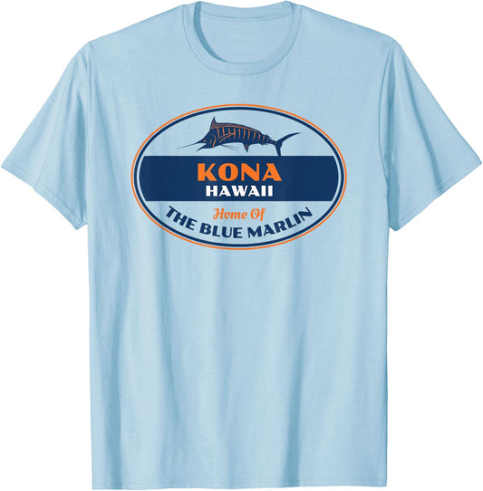 KONA HAWAII Fishing T-Shirt - T-Shirt | Light Blue
