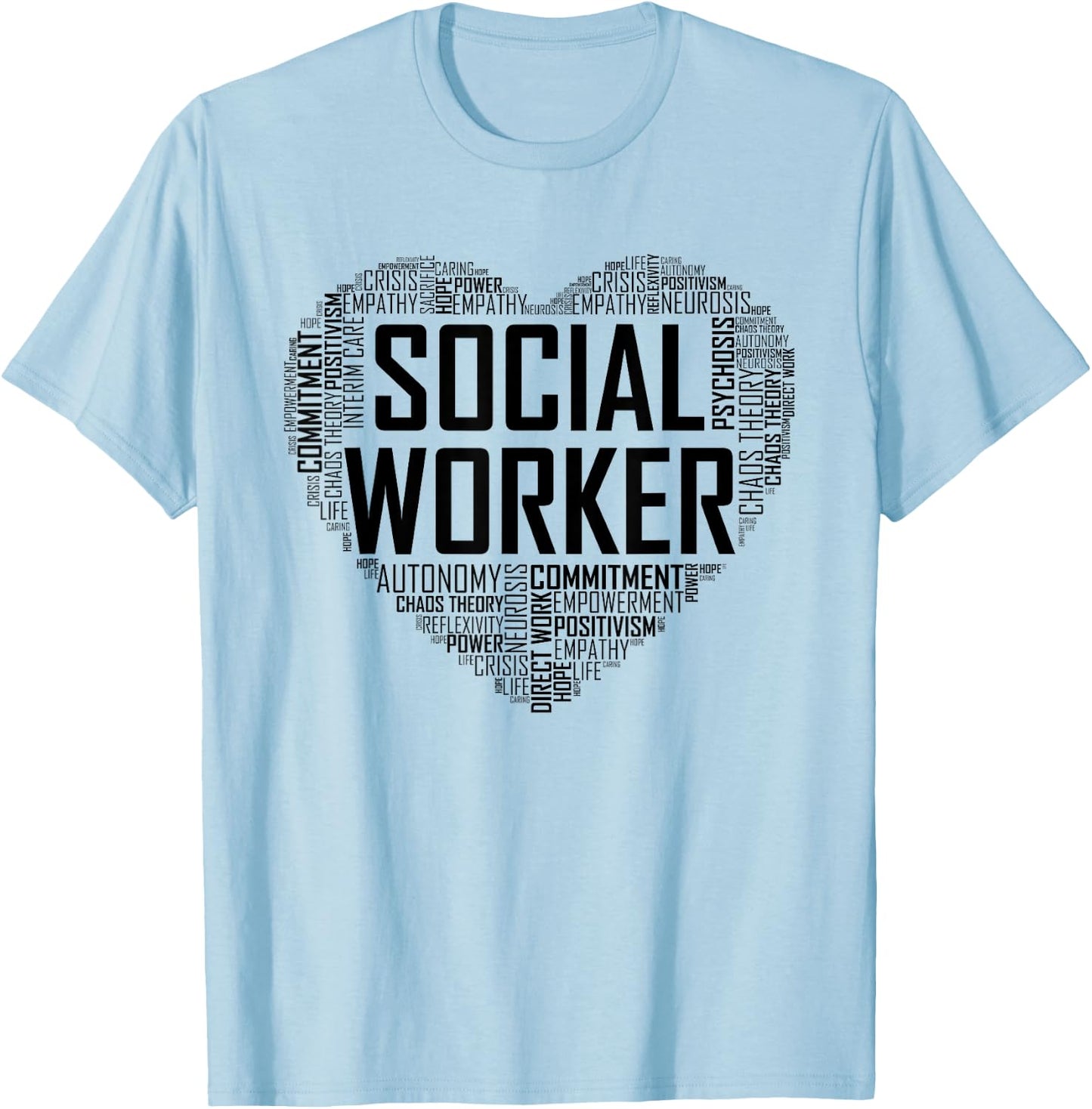 Social Worker Gift Month Love T-Shirt - T-Shirt | Light Blue