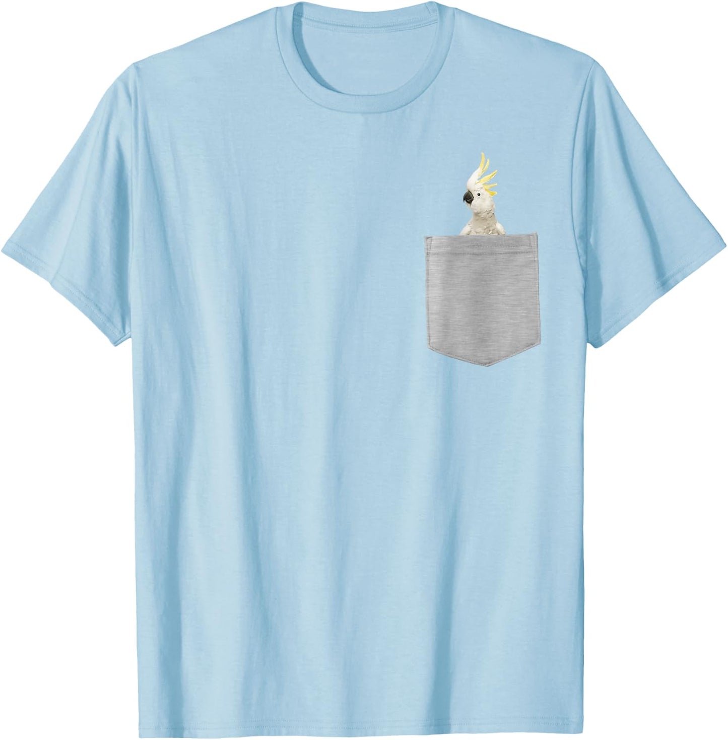 Animal in Your Pocket Crested Cockatoo T-Shirt - T-Shirt | Light Blue
