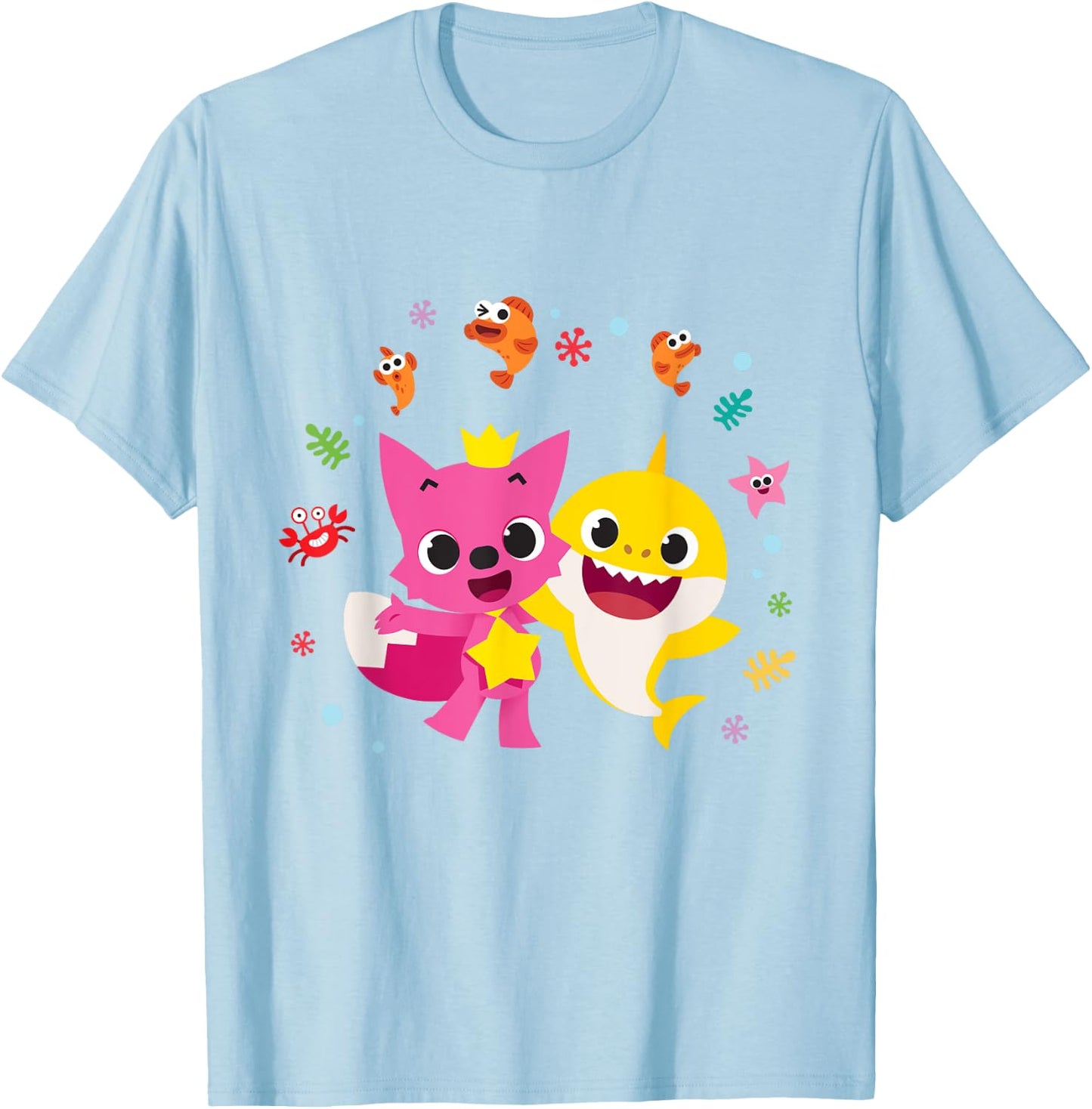 Pinkfong and Baby Shark T-Shirt - T-Shirt | Light Blue