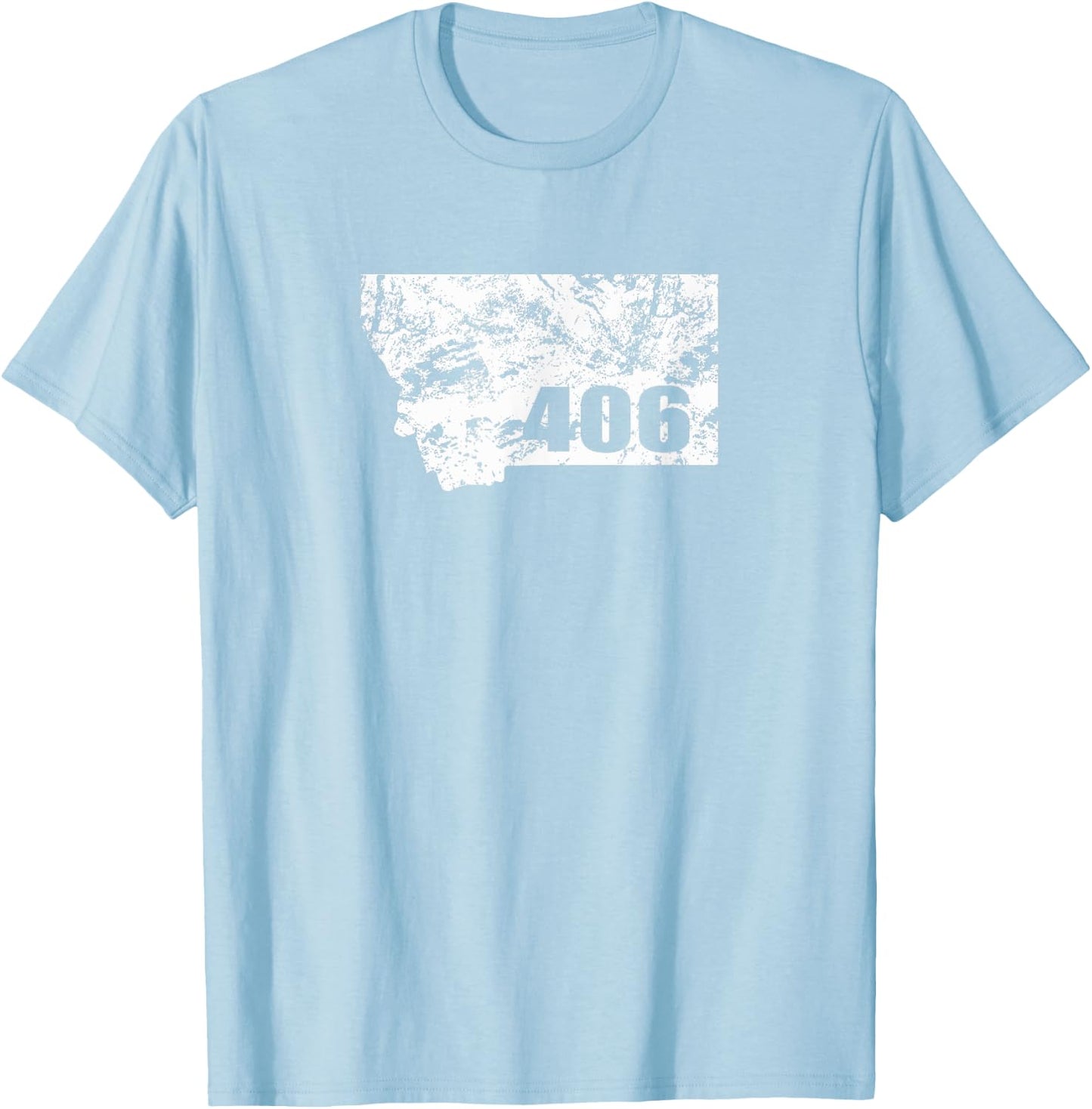 Vintage Montana Retro Montana Gift 406 T-Shirt - T-Shirt | Light Blue