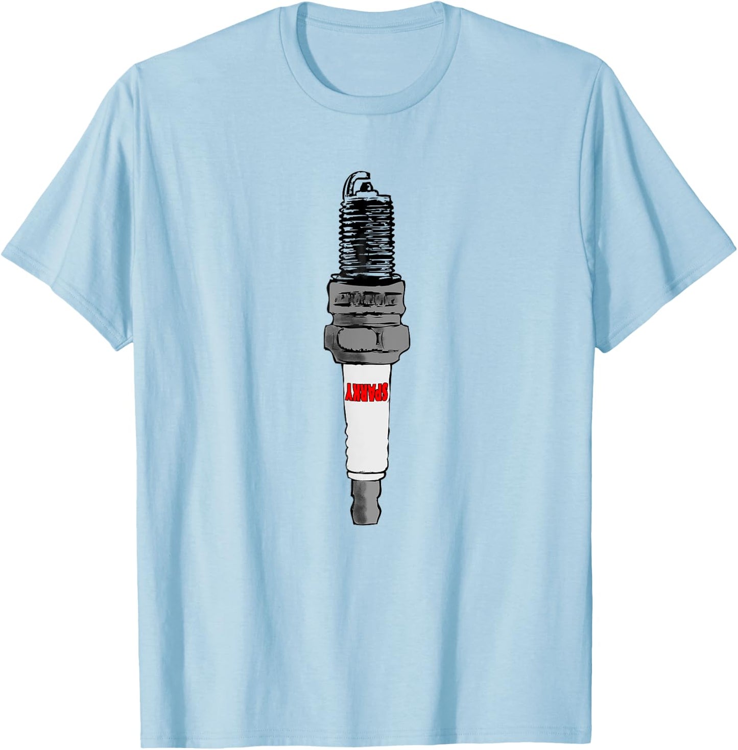 Spark Plug Image Hot Rod Lover Car Parts Tuner Sparky Gifts T-Shirt - T-Shirt | Light Blue