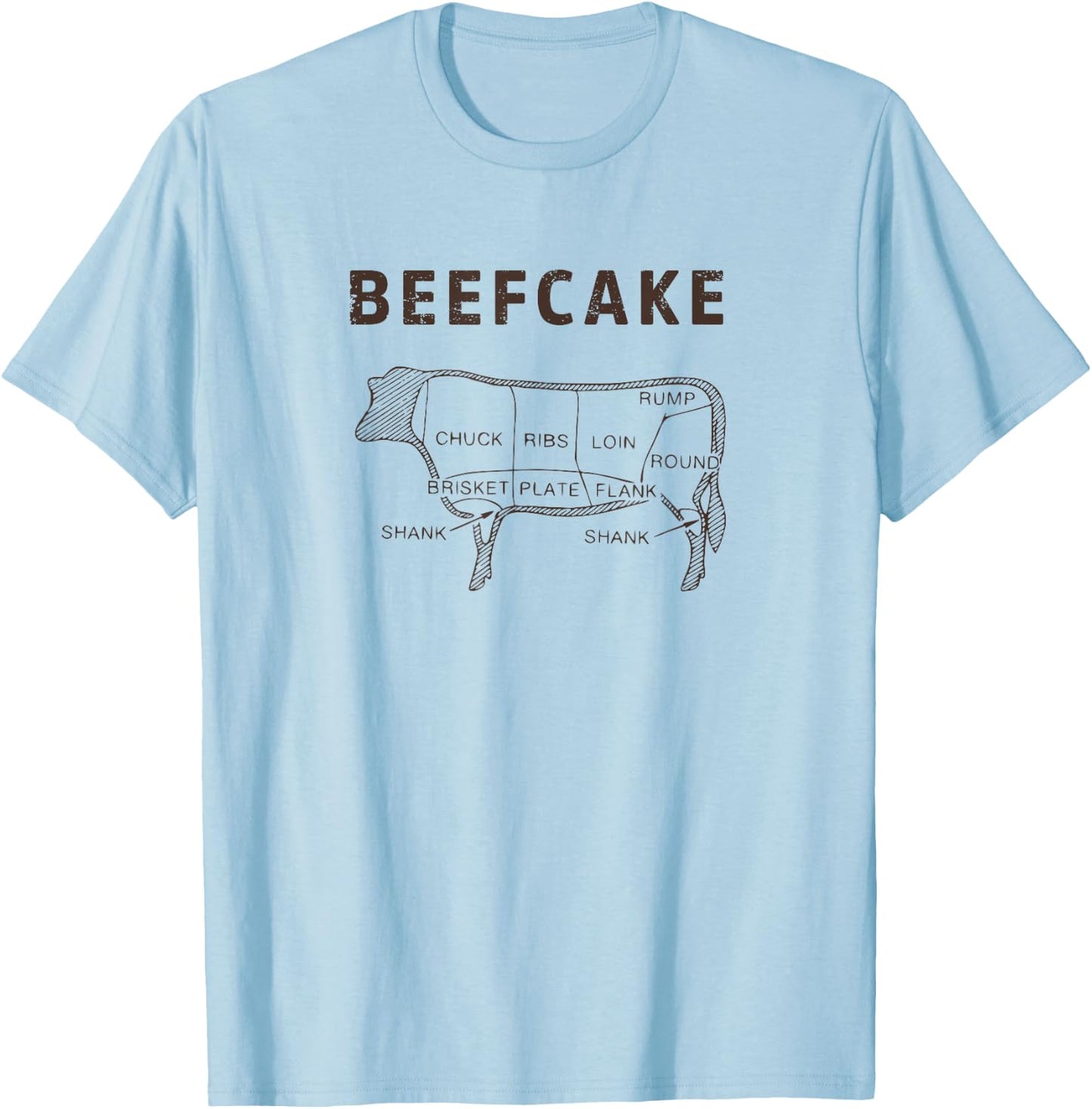 BEEFCAKE Butcher Beef Cake Chef T-Shirt - T-Shirt | Light Blue