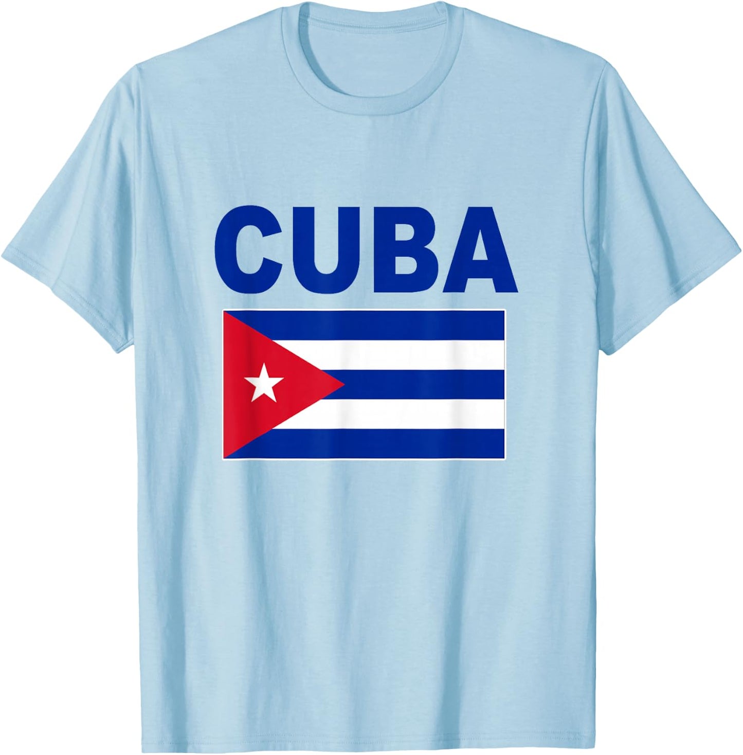 Cuba Flag Cool Cuban Bandera Cubana Flags Gift T-Shirt - T-Shirt | Light Blue