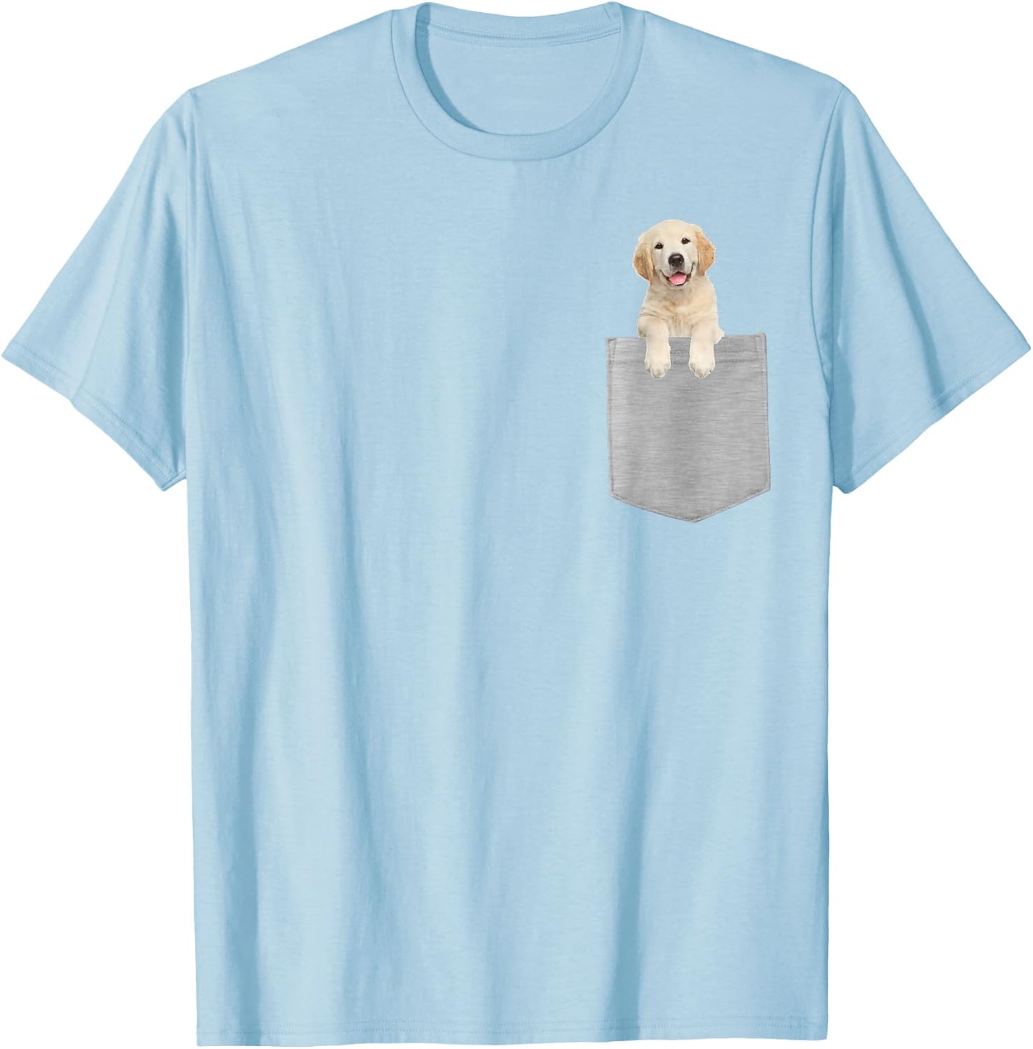 Dog in Your Pocket Golden Retriever puppy T-Shirt - T-Shirt | Light Blue