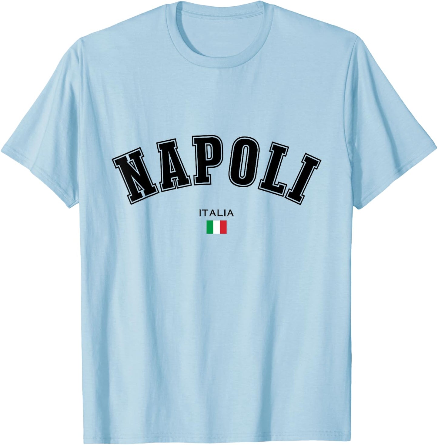 Napoli Italian Flag Souvenir Italy Travel City Trip Naples T-Shirt - T-Shirt | Light Blue