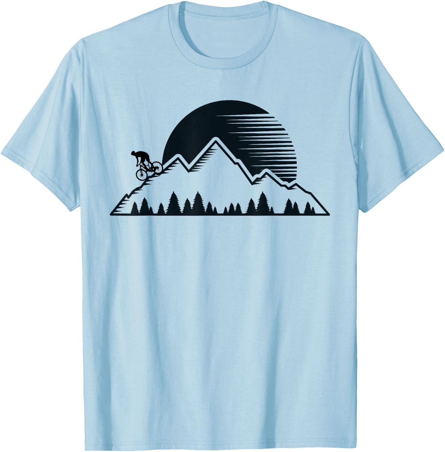 Vintage Mountain Bike - Outdoor MTB Downhill Biking Men T-Shirt - T-Shirt | Light Blue
