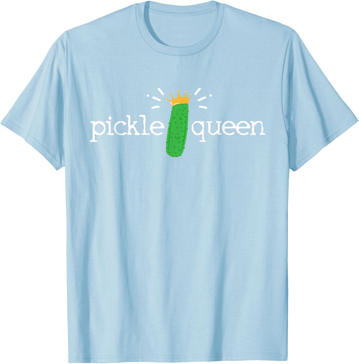 Pickle Queen Cucumber Vegetable Vegan Gift Shirt T-Shirt - T-Shirt | Light Blue