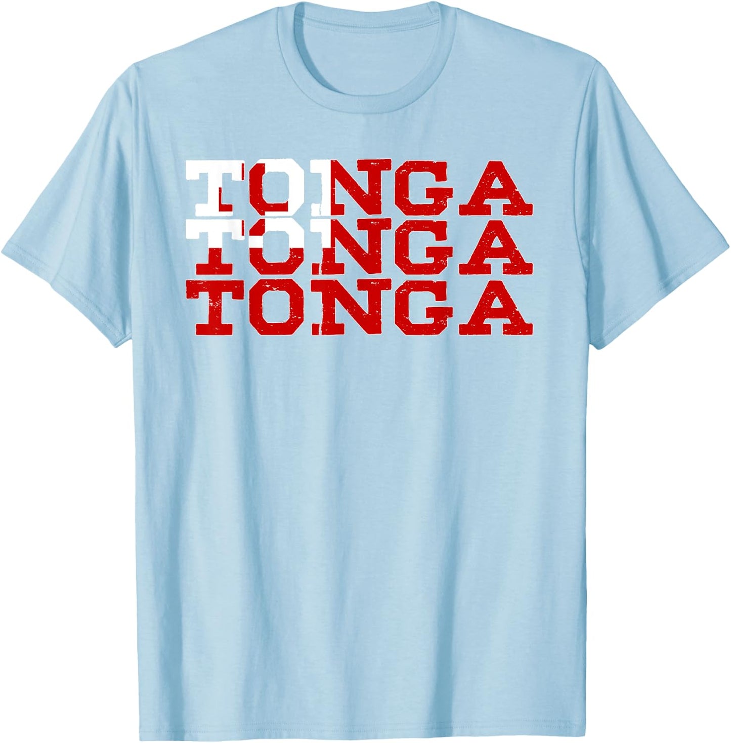 TONGA | Tongan Flag Sports Lovers T-Shirt - T-Shirt | Light Blue
