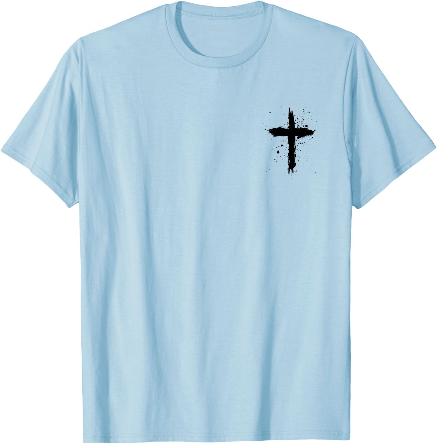 God's Child PSALM 23 Front And Back Print For Christian T-Shirt - T-Shirt | Light Blue