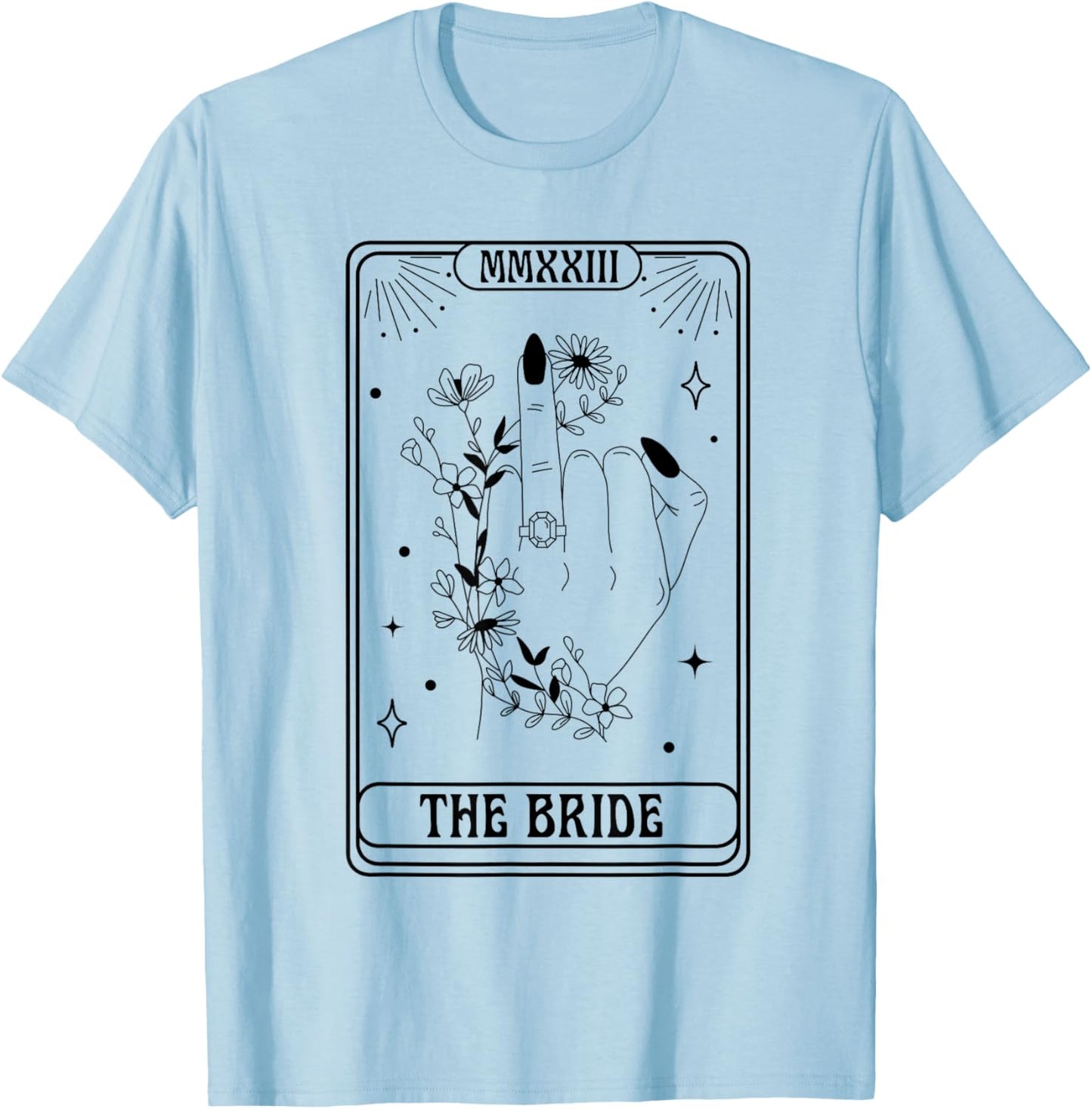 The Bride Gothic Bachelorette Spooky Season Matching T-Shirt - T-Shirt | Light Blue