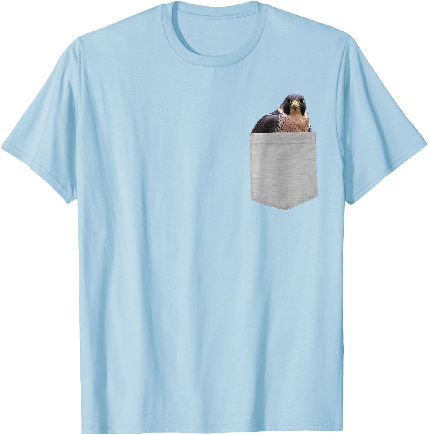 Animal in Your Pocket Peregrine Falcon (Falco peregrinus) T-Shirt - T-Shirt | Light Blue