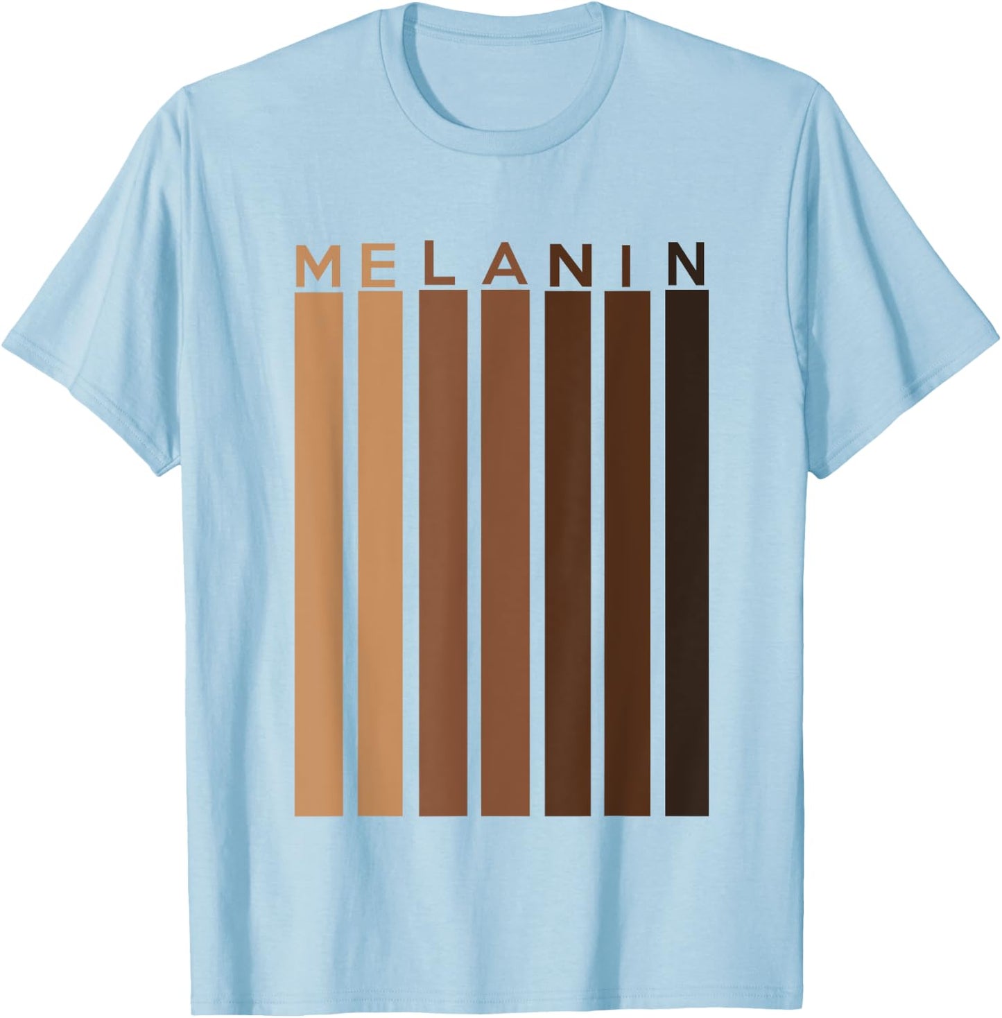 Oheneba: Melanin Shades Black Pride Afro Queen King T-Shirt - T-Shirt | Light Blue