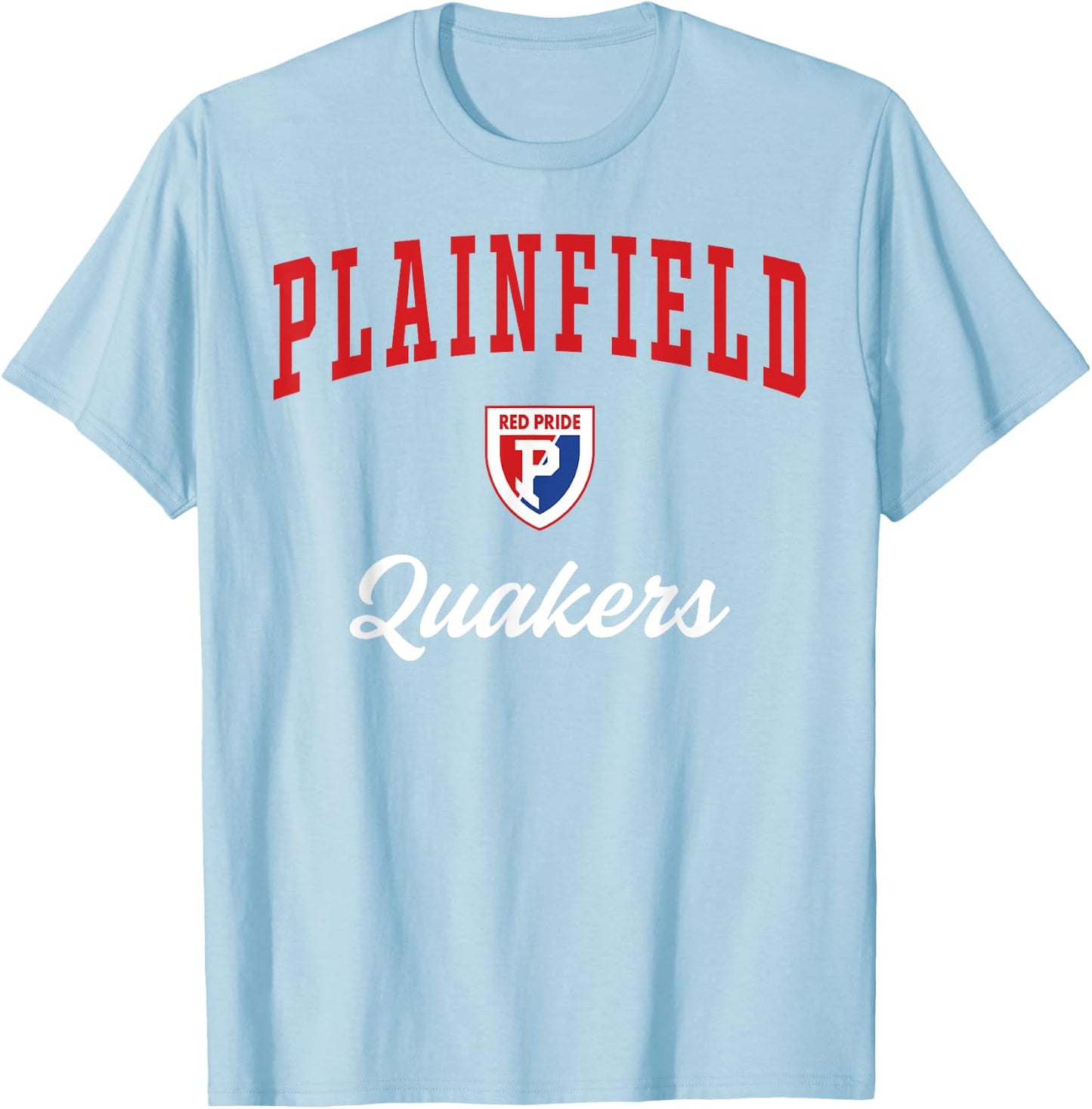 Plainfield High School Quakers T-Shirt - T-Shirt | Light Blue