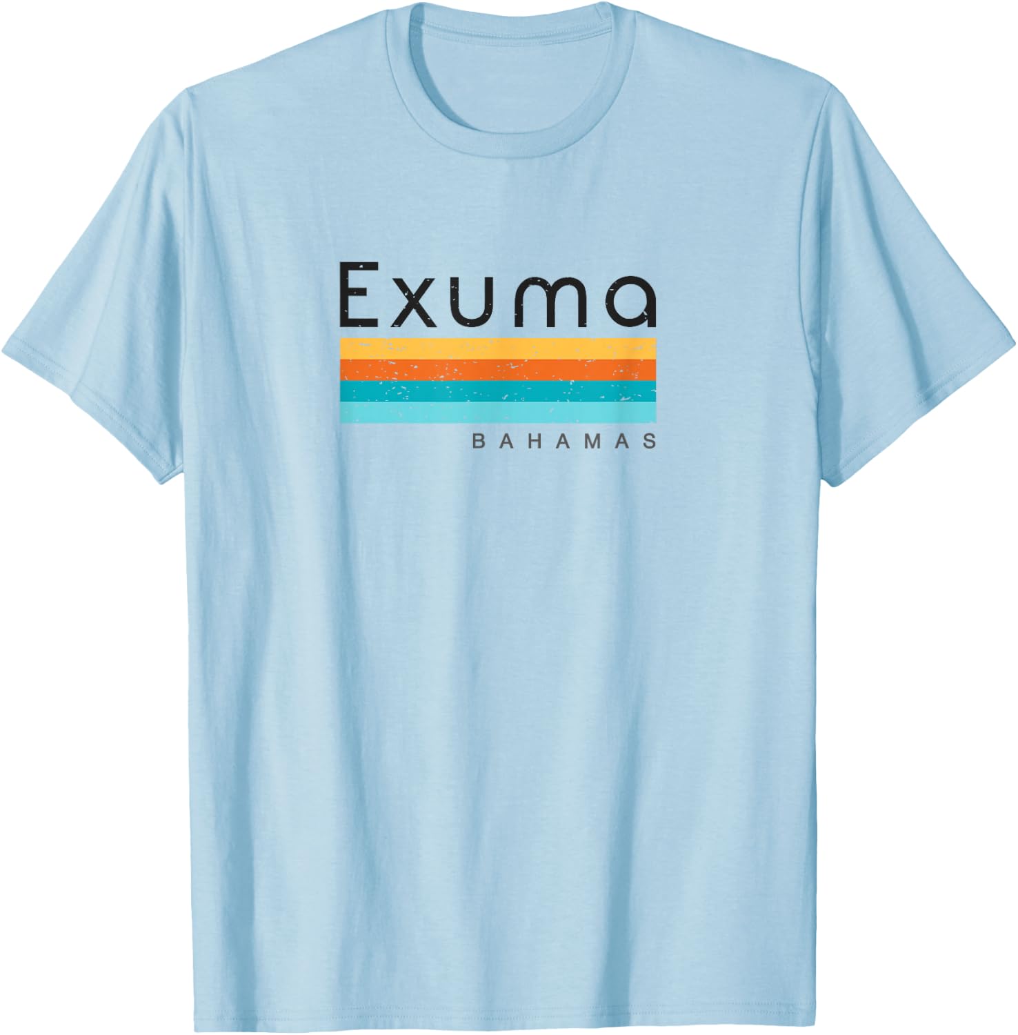Vintage Exuma Bahamas Dominican Republic Retro Design T-shir T-Shirt - T-Shirt | Light Blue