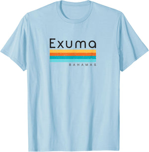 Vintage Exuma Bahamas Dominican Republic Retro Design T-shir T-Shirt - T-Shirt | Light Blue