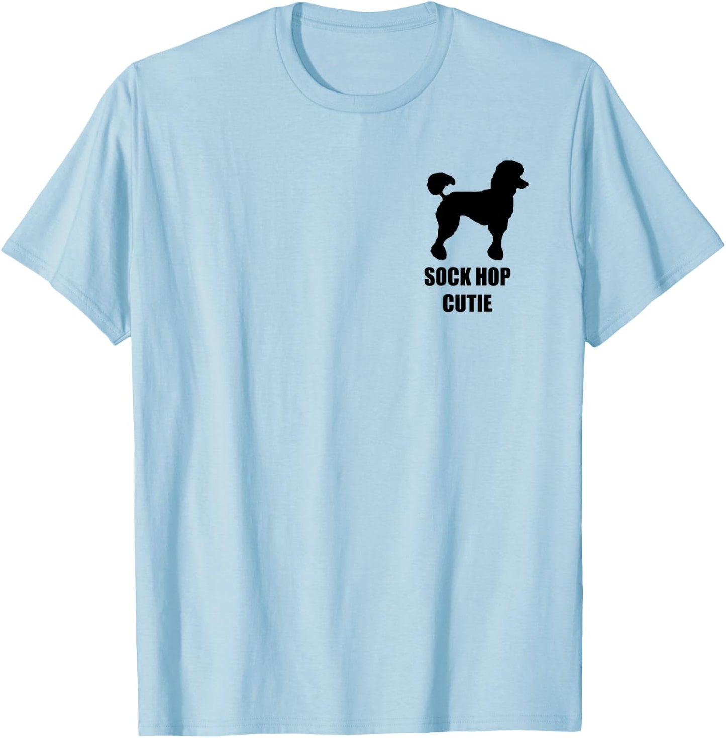 Sock Hop Cutie 50's Costume Shirt Black Poodle T-Shirt - T-Shirt | Light Blue