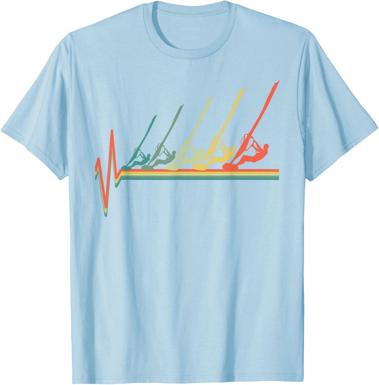SUN SURF() Windsurfing Celebration , Women's Grey Small T-Shirt - T-Shirt | Light Blue