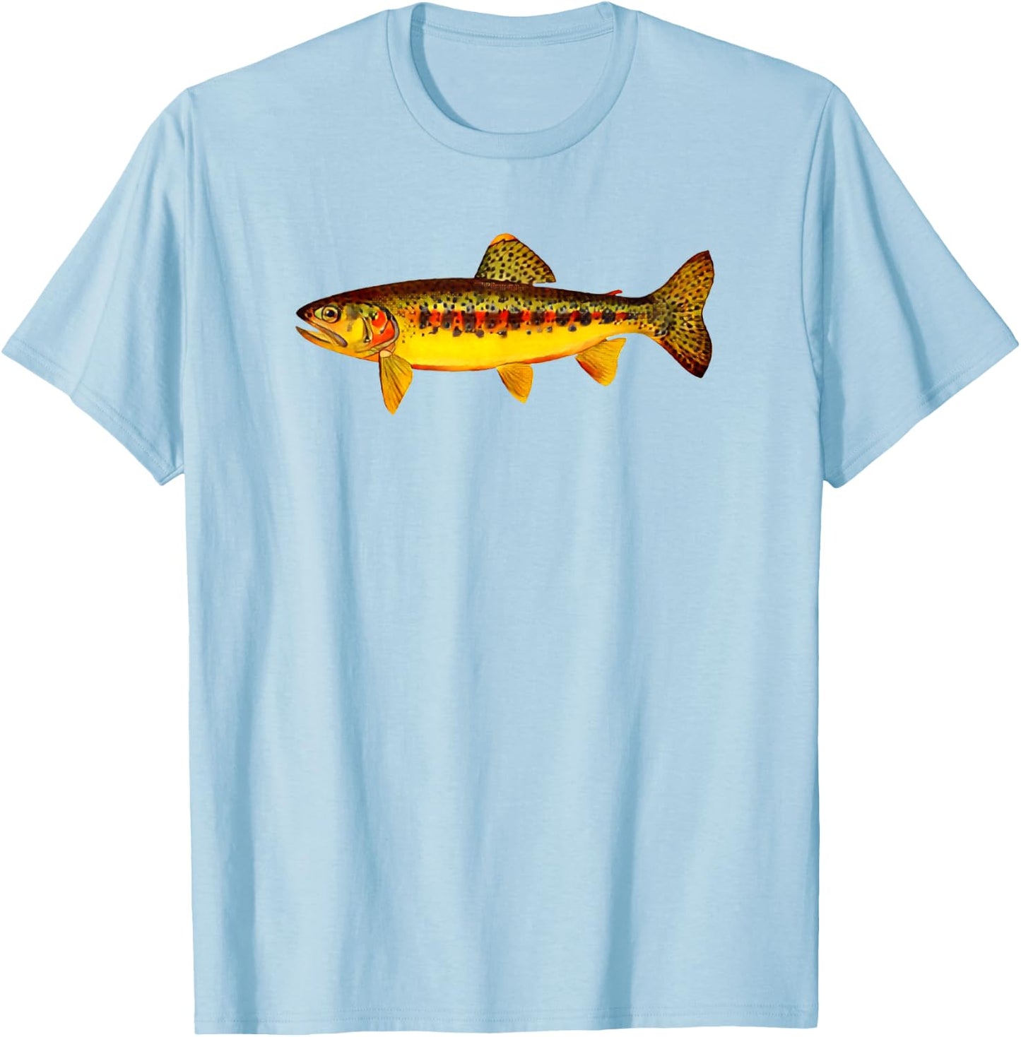 Retro Golden Trout - California Fly Fishing Fish T-Shirt - T-Shirt | Light Blue