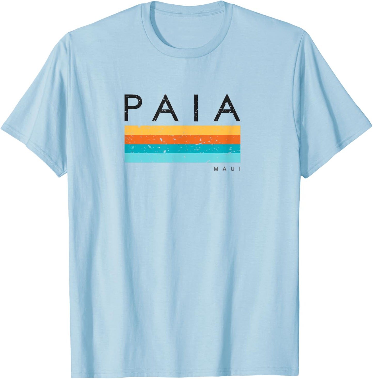 Retro Paia Maui Vintage Design T-Shirt - T-Shirt | Light Blue