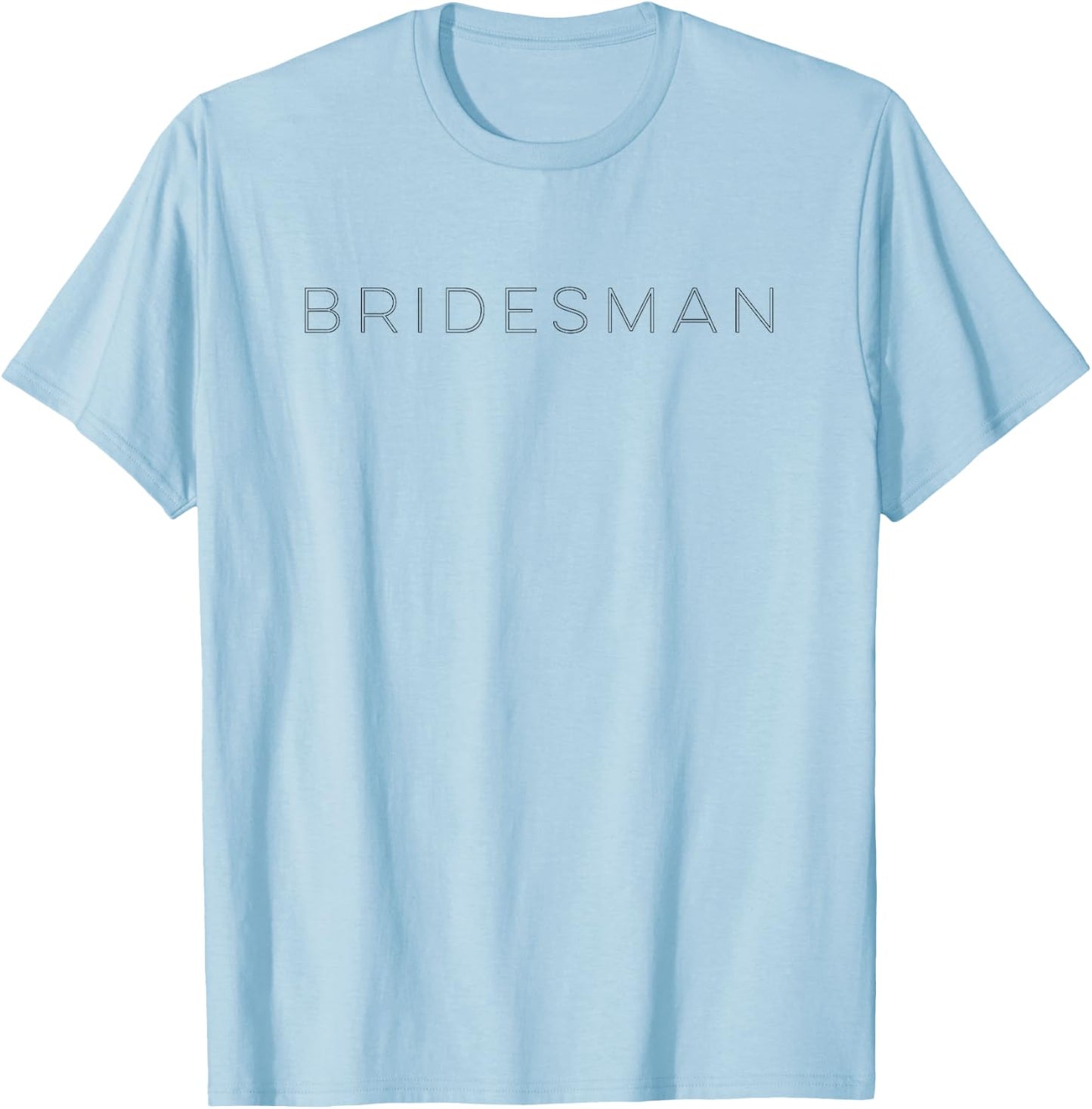 Minimal Simple Bridesman T-Shirt - T-Shirt | Light Blue
