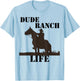 Cool Dude Ranch Life Horse Men Women Kids Boys Girls T-Shirt - T-Shirt | Light Blue