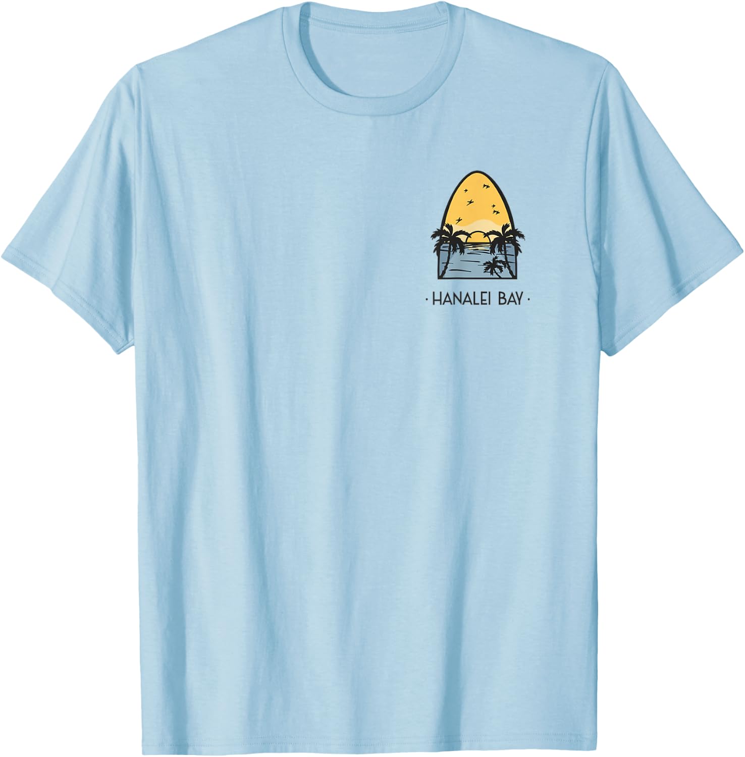 Hanalei Bay Vintage Surf T-Shirt - T-Shirt | Light Blue