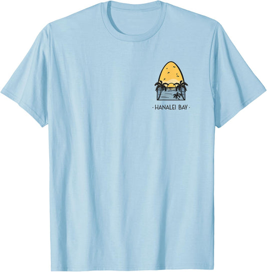 Hanalei Bay Vintage Surf T-Shirt - T-Shirt | Light Blue