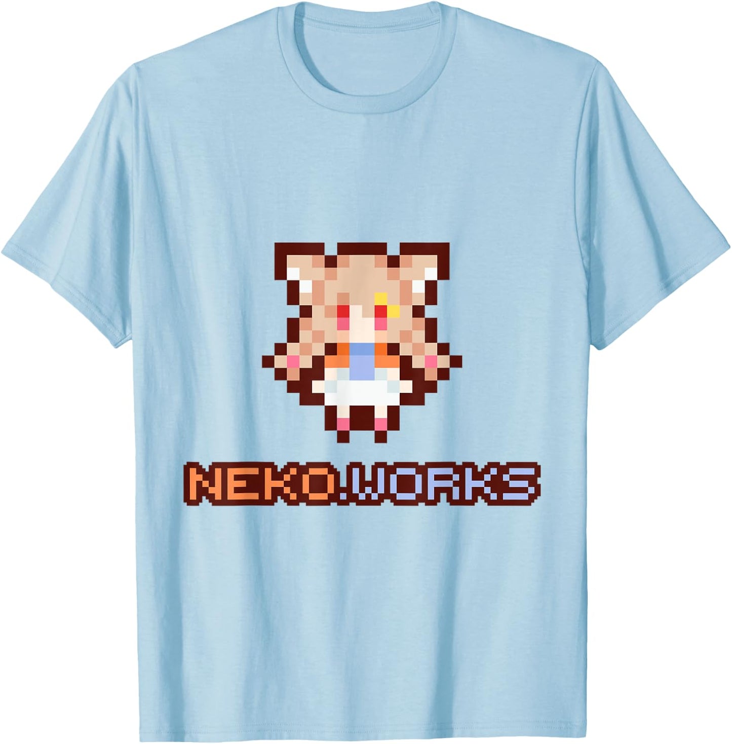 nekodotworks - Pixel art Miyu T-Shirt - T-Shirt | Light Blue