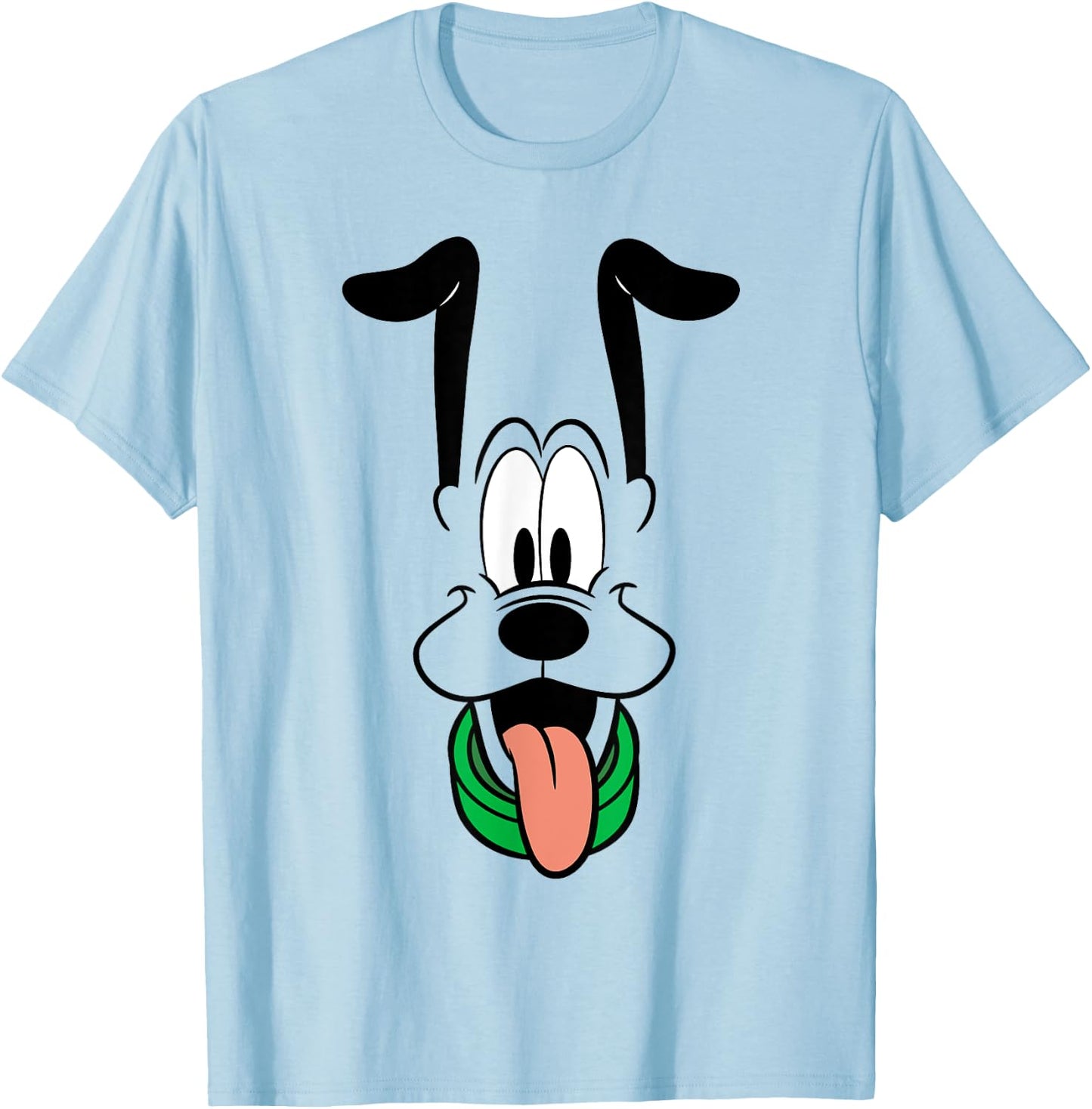 Disney Pluto Big Face Ears Up T-Shirt - T-Shirt | Light Blue