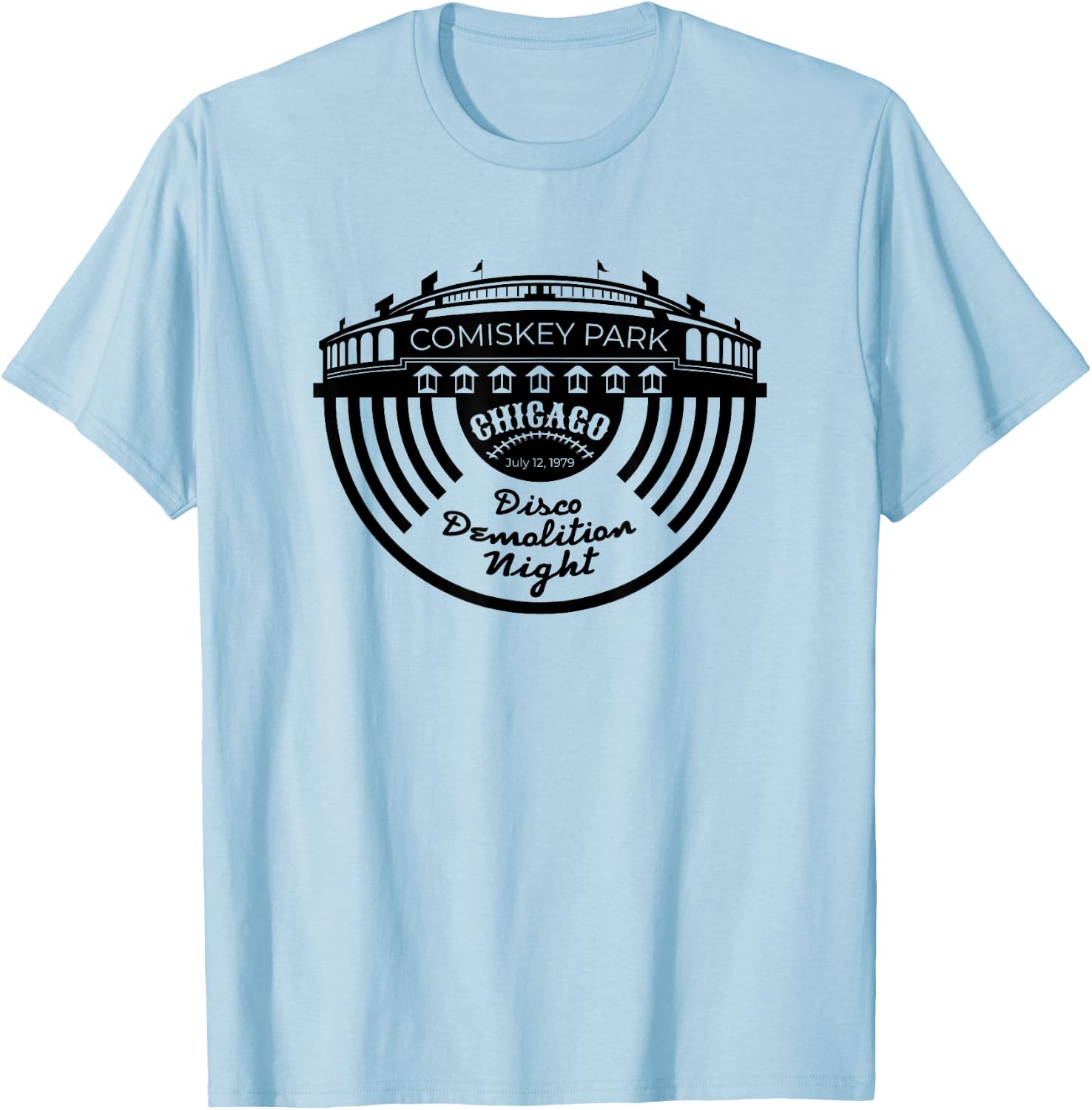 Old Comiskey Park Shirt Vintage Disco Demolition Night T-Shirt - T-Shirt | Light Blue