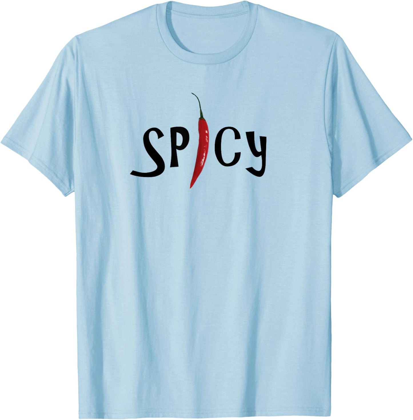 Spicy Hottie funny with Chili Pepper T-Shirt - T-Shirt | Light Blue