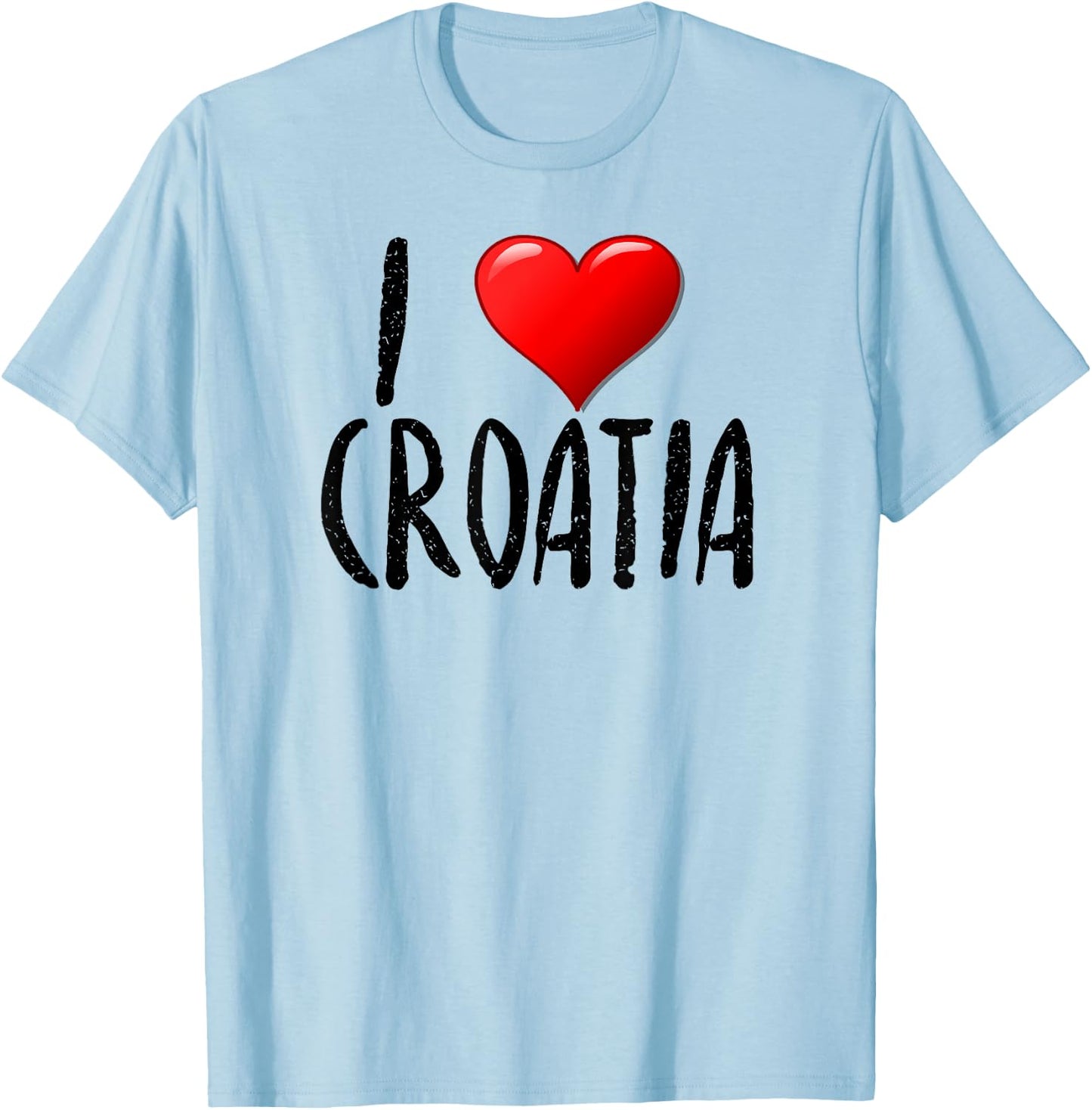 I Love Croatia- - Traveler - Souvenir T-Shirt - T-Shirt | Light Blue