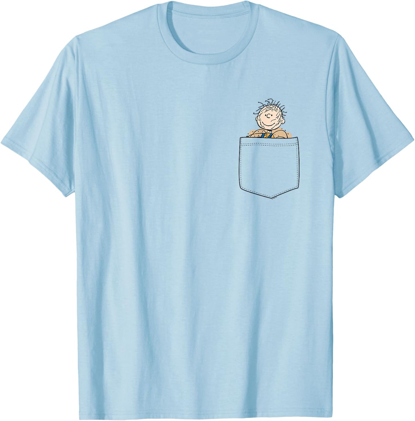 Peanuts Snoopy Pig Pen Faux Pocket T-Shirt - T-Shirt | Light Blue