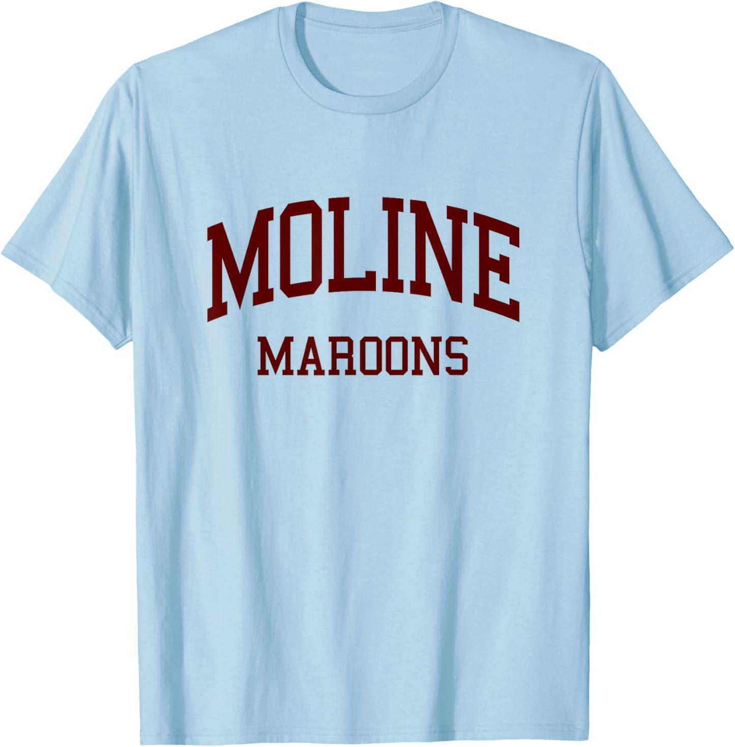 Moline High School HS Moline IL Retro T-Shirt - T-Shirt | Light Blue