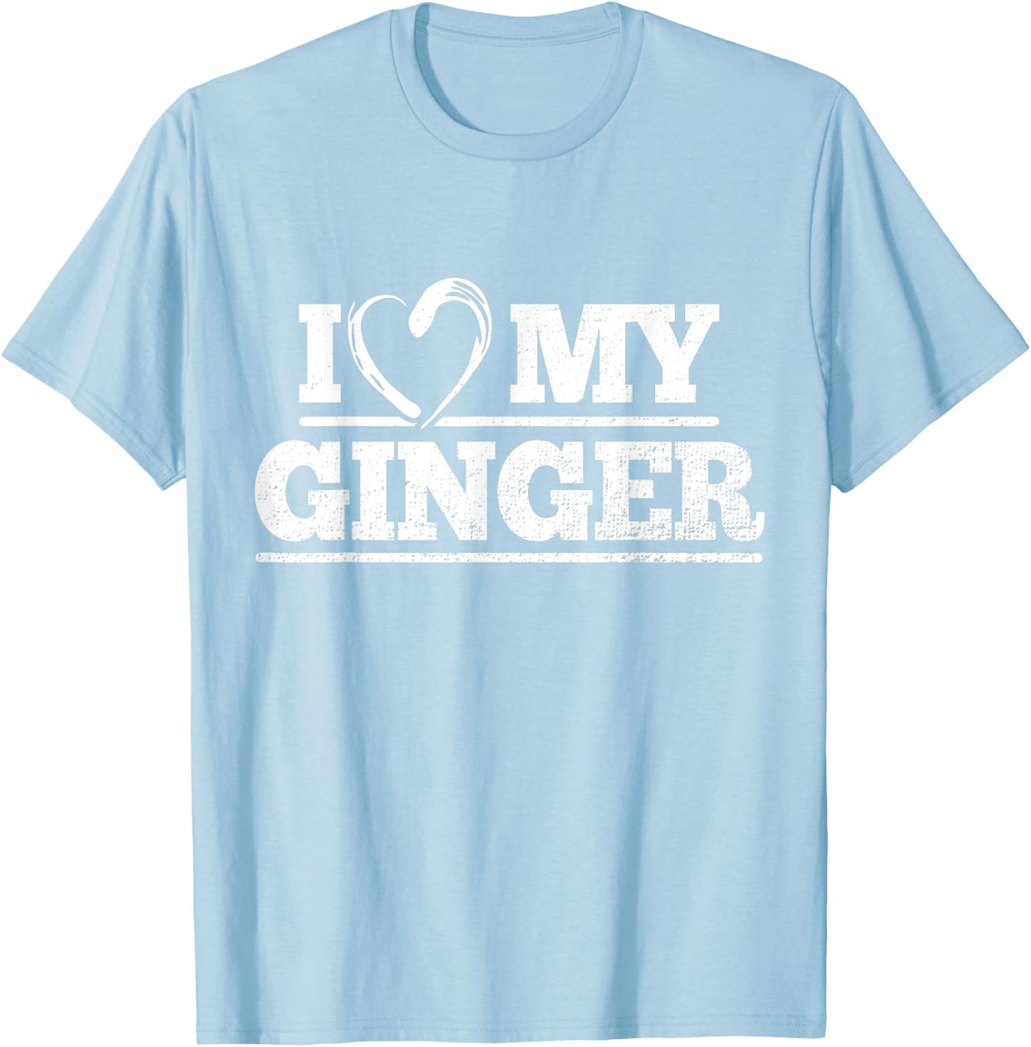 Funny I love my Ginger Red Hair Nerd Couple T-Shirt - T-Shirt | Light Blue