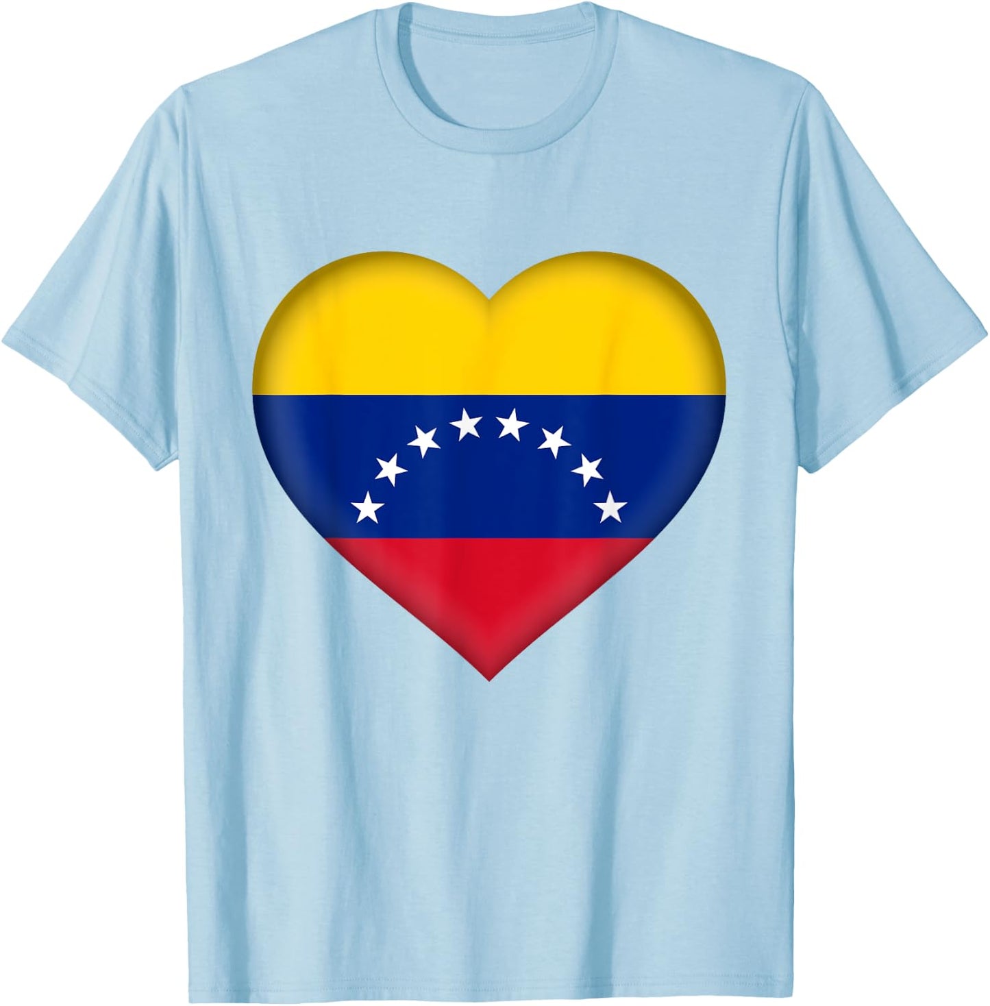 I Love Venezuela | Venezuelan Flag Heart Outfit T-Shirt - T-Shirt | Light Blue